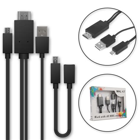 Mhl Kabel Micro Usb Auf Hdmi Adapter 5 Pin 11 Pin Adapter