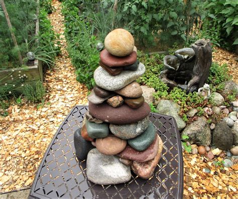 Zen Large Stacked Stone Garden Cairn Lake Michigan Lake Superior