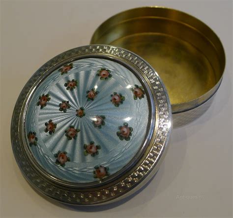 Antiques Atlas Antique Sterling Silver Guilloche Enamel Box