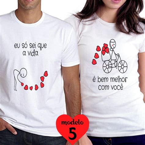 Camisetas Dia Dos Namorados Casal Por Onde For Eu Quero Elo