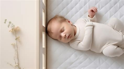 Premium AI Image Peaceful Baby Sleeping In Crib