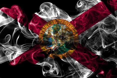 Florida State Smoke Flag United States Of America Stock Photo Image