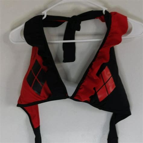 Harley Quinn Sexy Ruffle Bikini Top Has Loose Depop