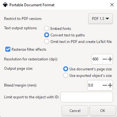 Exporting A Pdf File Inkscape Beginners Guide Documentation