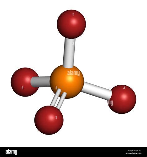 Phosphate Anion Chemical Structure 3d Rendering Atoms Are