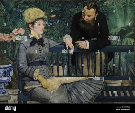 In the Conservatory Dans la serre 1879 painting by Édouard Manet