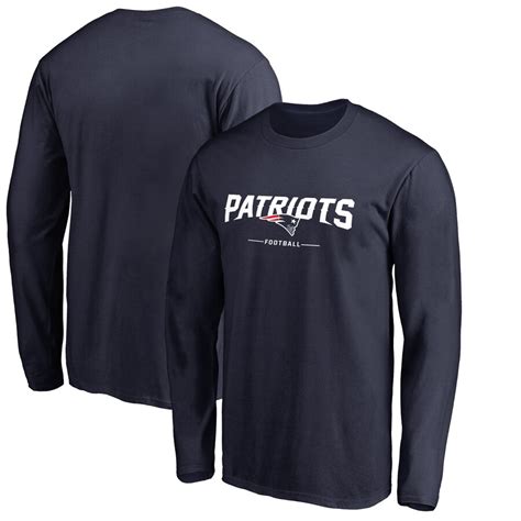 Nfl Pro Line By Fanatics Branded New England Patriots Navy Team Lockup Long Sleeve T Shirt