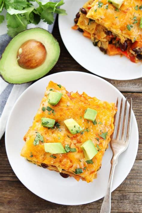 Stacked Sweet Potato And Black Bean Enchiladas Artofit