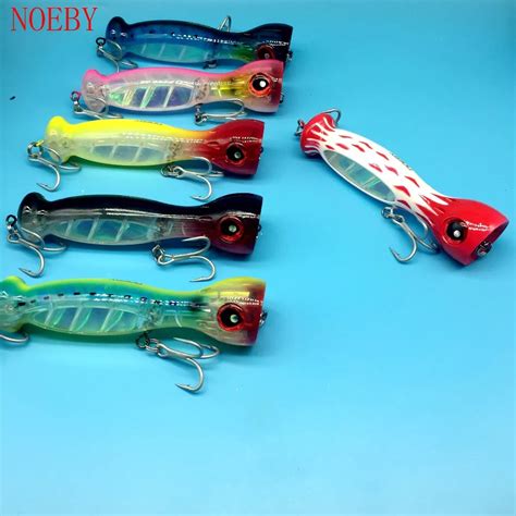 NOEBY 1pcs/lot Super Popper Top Water Lures 13cm/50g Hollow Topwater ...