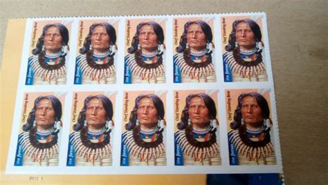 Free 10 Forever Us Postage Stamps Chief Standing Bear Stamps Auctions For