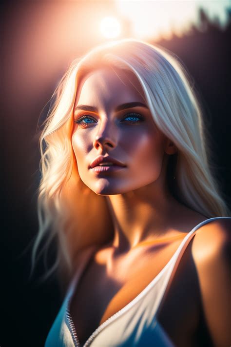 Lexica A Real Photo A 22 Year Old Blonde Woman Of 1m70 FULL BODY Pretty Face With Blue Eyes