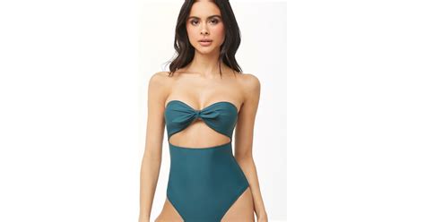 Tie Front Cutout One Piece Swimsuit Cheap Forever 21 Swimsuits 2019