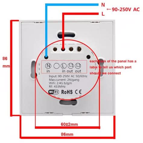 SONOFF T1 EU 1 VOIE Interrupteur Wifi Intelligent Domotique 433MHZ