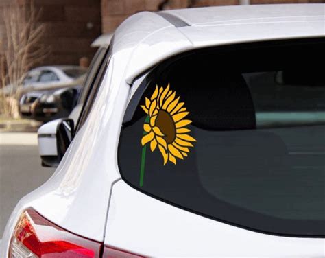 Sunflower Decal Car Decals Decals for Girls Sunflower Car - Etsy