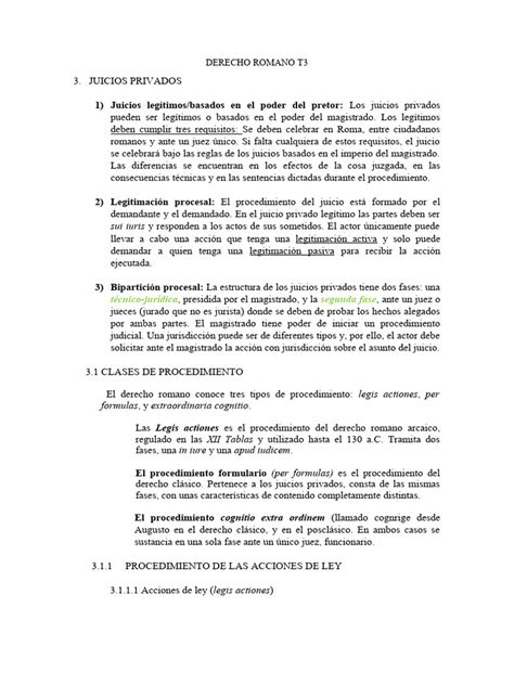 Derecho Romano T3 | PDF | Sentencia (ley) | Res Judicata