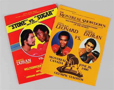 Sugar Ray Leonard vs. Roberto Duran I & II Lot (2) Fight Programs | Memorabilia Expert