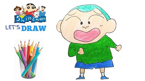 How To Draw Masao Crayon Shin Chan Step By Step Youtube