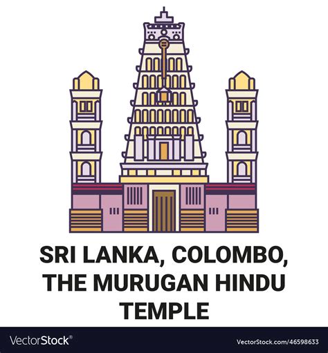 Sri lanka colombo the murugan hindu temple Vector Image