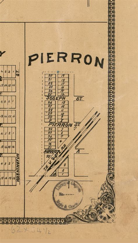 Pierron Village Illinois 1892 Old Town Map Custom Print Madison Co