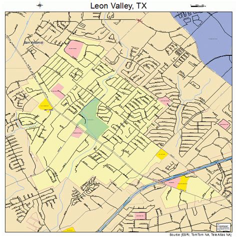 Leon Valley Texas Street Map 4842388