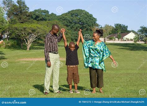 African Family Play Outdoors Stock Photo - Image of african, group: 7581272