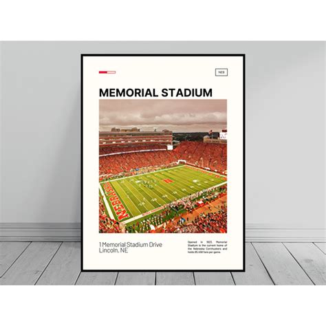 Memorial Stadium Nebraska Cornhuskers Poster NCAA Stadium Po - Inspire ...