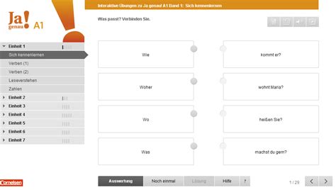 Ja, genau! Online-Übungen | Recursos Educativos Abiertos