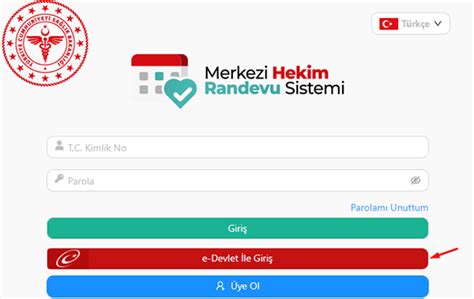 Merkezi Hekim Randevu Sistemi MHRS e Devlet ile Giriş Nasıl Yapılır