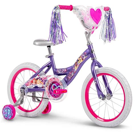 Huffy 16 Disney Princess Kids Bike Floral Purple With Training