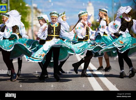 Beautiful Young Slavic Girls In Ethnic Costumes Stock Photo Alamy