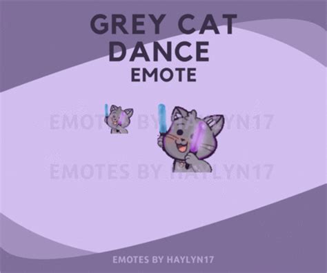 Animated Emote Ready For Twitch And Discord Grey Cat Dance HayLyn S