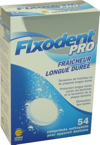 Fixodent Pro Fraicheur Longue Duree Comprimes Nettoyants