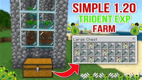 Simple Trident Xp Farm Tutorial In Minecraft Bedrock Easy And