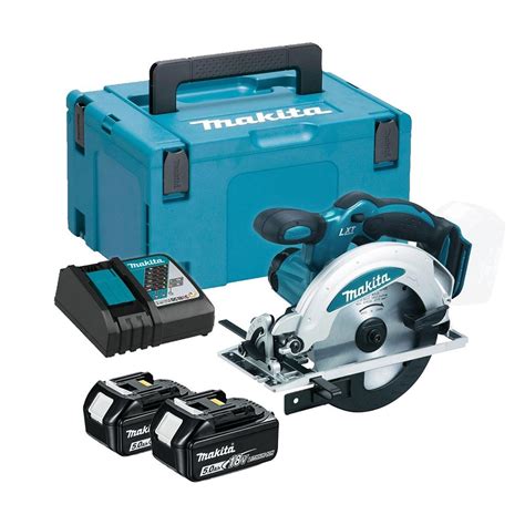 Makita DSS610RTJ 18V 165mm Kreissäge mit 2x 5Ah Akkus Ladegerät und