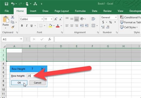 How To Set Row Height And Column Width In Excel