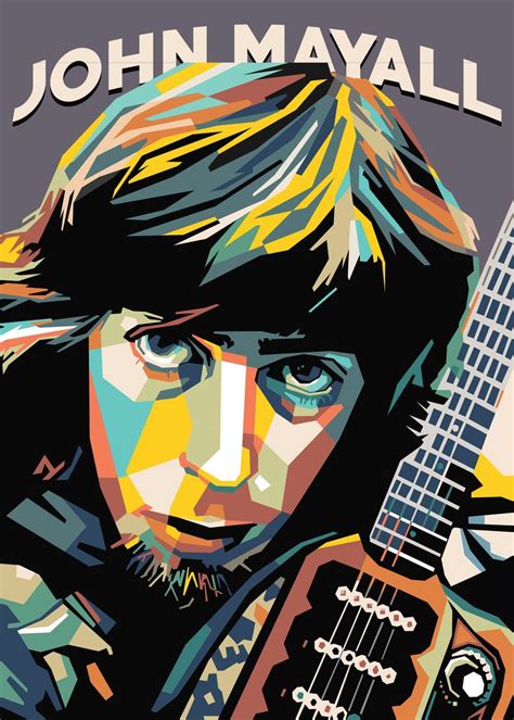 John Mayal WPAP Poster Picture Metal Print Paint By Nofa Aji