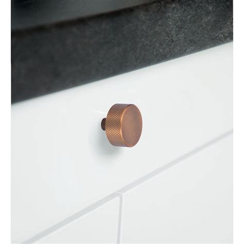 Industrial Modern Collection Mm Diameter Knurled Knob In Antique