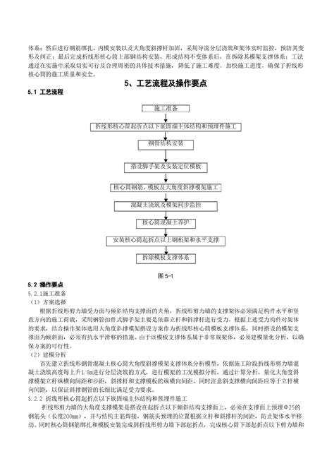 建筑工程折线形钢骨混凝土核心筒施工工法主体结构施工方案土木在线