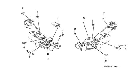 Ersatzteile und Zeichnung vom Rasenmäher Honda HR EL171 PDB