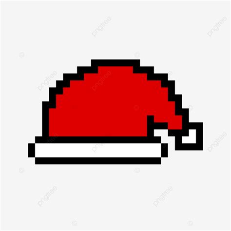 Santa Hat Pixel Icon Santa Hat Pixels Icon Png Transparent Clipart