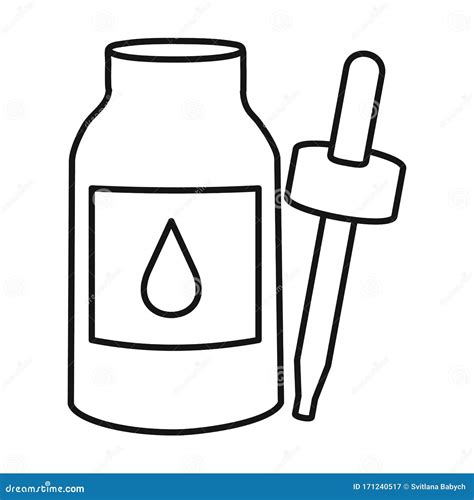 Icono Del Vector De Botella Contornoicono Del Vector De Línea Aislado