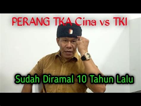 Perang TKA Cina Vs TKI Sudah Diramal 10 Tahun Yang Lalu Ruslan Buton