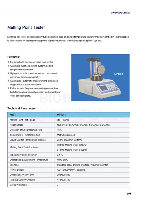 Biobase Melting Point Testing Mptd Pt Karunia Duta Medika