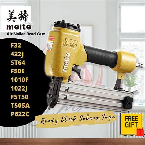 Meite Air Brad Nailer Pneumatic Gun Fst50 St64 F32 422j T50sa P622c 1010f 1022j F50e Air Stapler