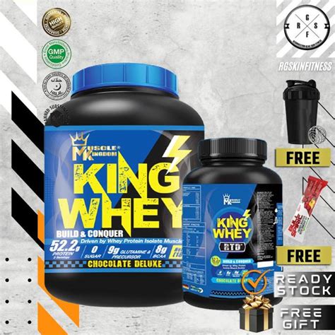 Muscle Kingdom King Whey Tub 1 8Kg Whey Protein Lean Muscle Gain