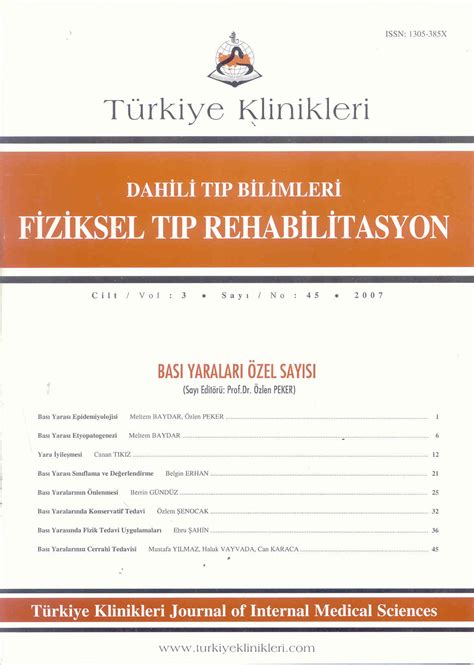 Türkiye Klinikleri Dahili Tıp Bilimleri Dergisi Yayın Arşivi Dergiler