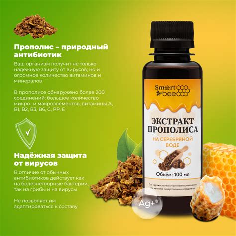 Экстракт прополиса Smart Bee на серебряной воде 100 мл купить по цене ...