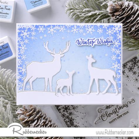 Beautiful and Easy Handmade Winter Cards Idea! - Rubbernecker Blog