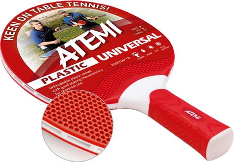 Ракетка для настольного тенниса Atemi Plastic Universal Red (10063 ...