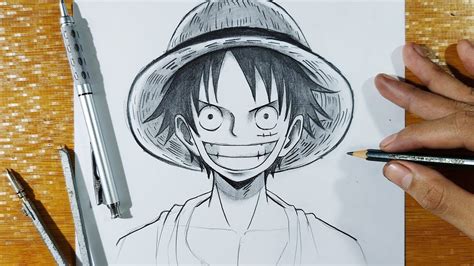 How To Draw Monkey D Luffy One Piece Step By Step Youtube